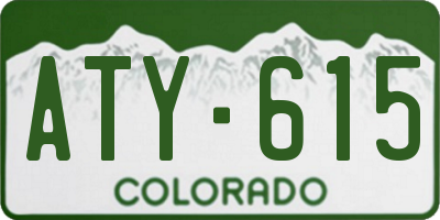 CO license plate ATY615