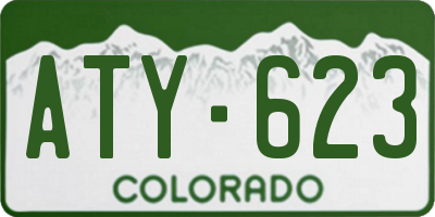 CO license plate ATY623