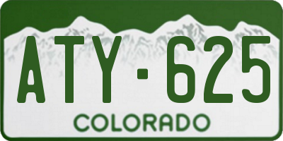 CO license plate ATY625