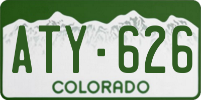 CO license plate ATY626