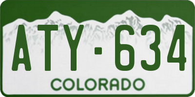 CO license plate ATY634
