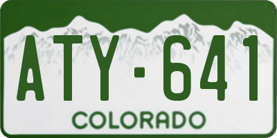 CO license plate ATY641
