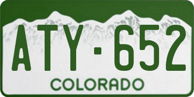 CO license plate ATY652