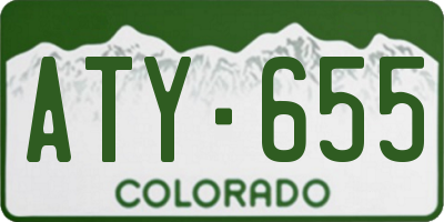 CO license plate ATY655