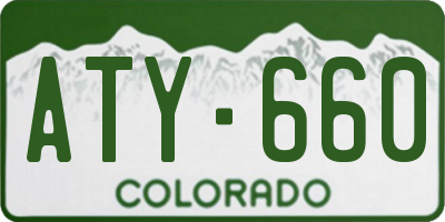 CO license plate ATY660