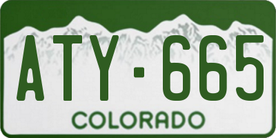 CO license plate ATY665