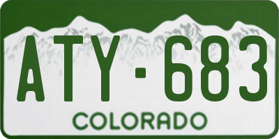 CO license plate ATY683