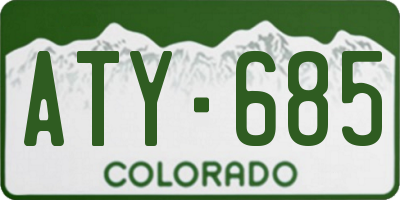 CO license plate ATY685