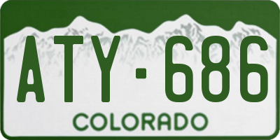 CO license plate ATY686