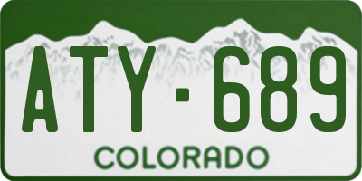 CO license plate ATY689