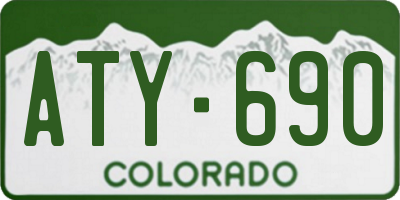 CO license plate ATY690