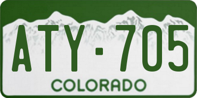 CO license plate ATY705