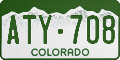 CO license plate ATY708