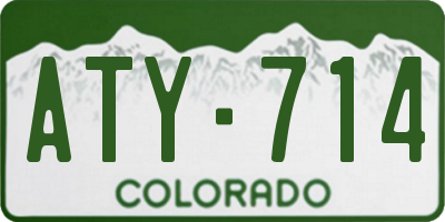 CO license plate ATY714