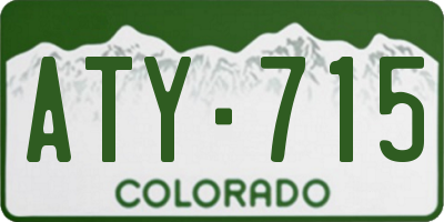 CO license plate ATY715