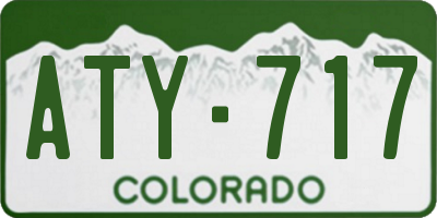 CO license plate ATY717
