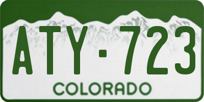 CO license plate ATY723