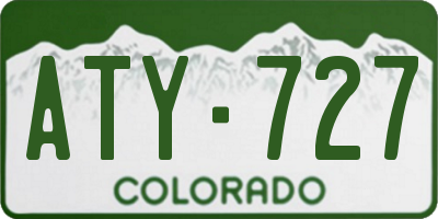CO license plate ATY727