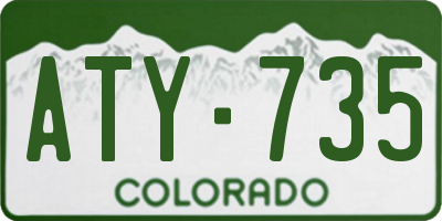 CO license plate ATY735