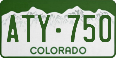 CO license plate ATY750