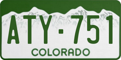 CO license plate ATY751