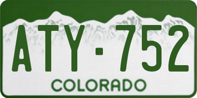 CO license plate ATY752