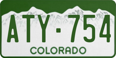 CO license plate ATY754