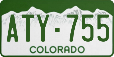 CO license plate ATY755