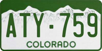 CO license plate ATY759