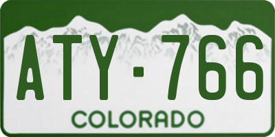 CO license plate ATY766