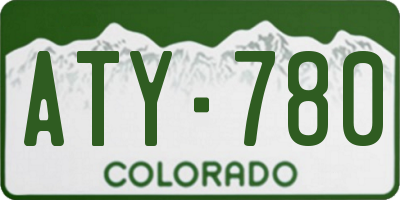 CO license plate ATY780
