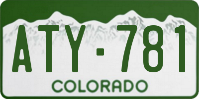 CO license plate ATY781