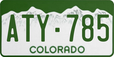 CO license plate ATY785