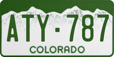 CO license plate ATY787