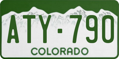 CO license plate ATY790