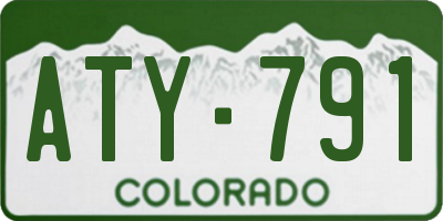 CO license plate ATY791