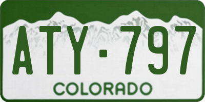 CO license plate ATY797