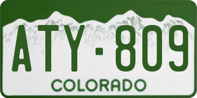CO license plate ATY809