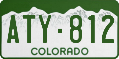 CO license plate ATY812