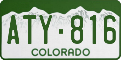 CO license plate ATY816