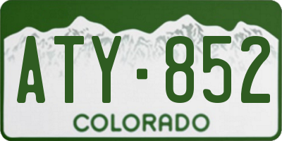 CO license plate ATY852