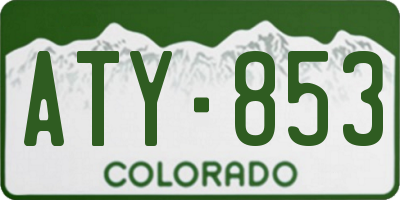 CO license plate ATY853