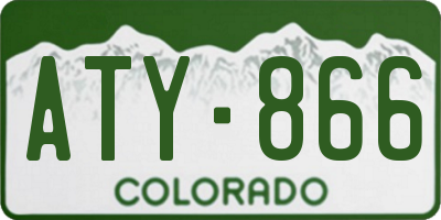 CO license plate ATY866