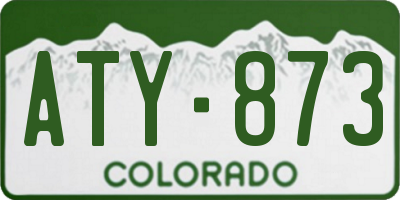 CO license plate ATY873