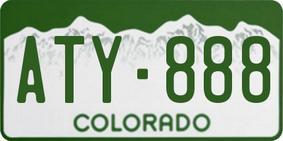 CO license plate ATY888