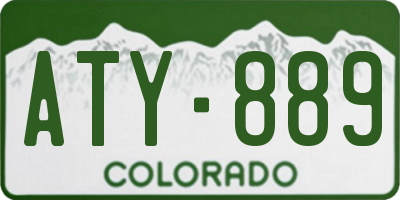 CO license plate ATY889