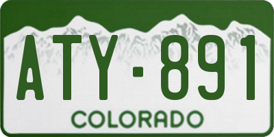 CO license plate ATY891