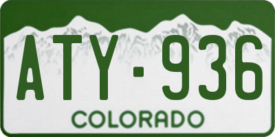 CO license plate ATY936
