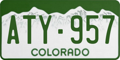 CO license plate ATY957