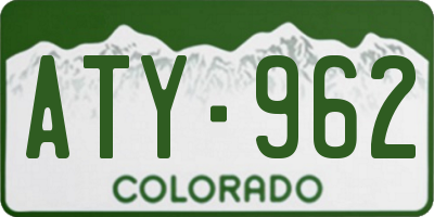 CO license plate ATY962